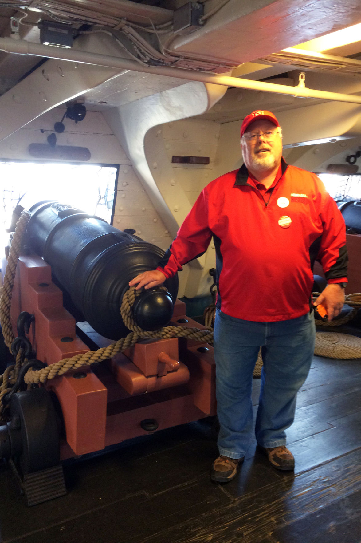 157 Karl Sherman found the cannons on the lower deck of the USS Constitution.jpg